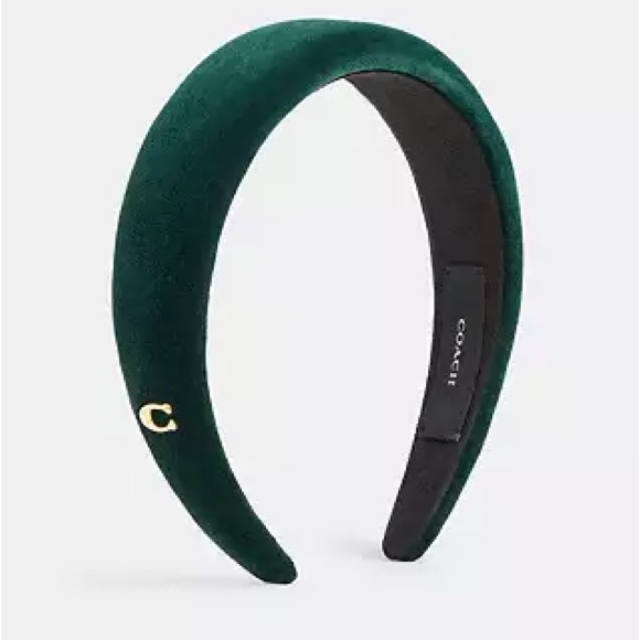 Coach Velvet Headband- Green - Picture 1 of 3